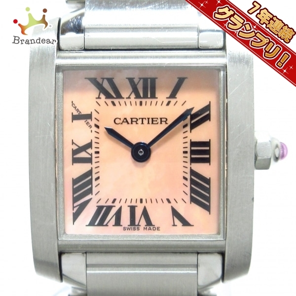 Cartier(カルティエ) 腕時計 タンクフランセーズSM W51028Q3 レディース SS ピンクシェル