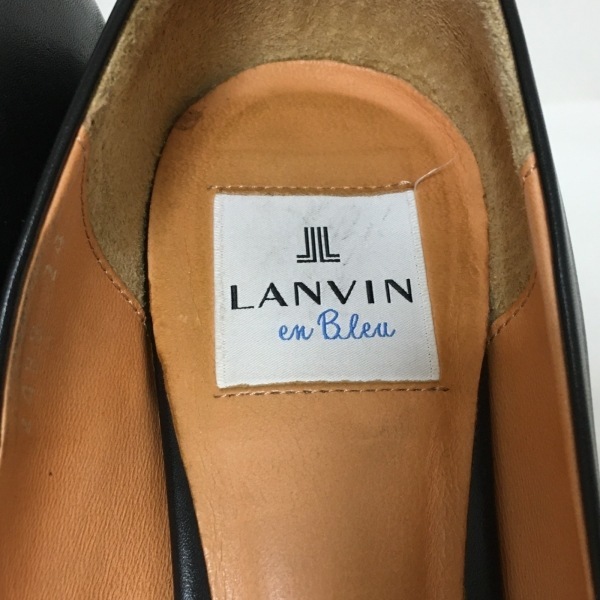 ランバンオンブルー LANVIN en Bleu パンプス 24 - レザー 黒 レディース アウトソール張替済 靴_画像5