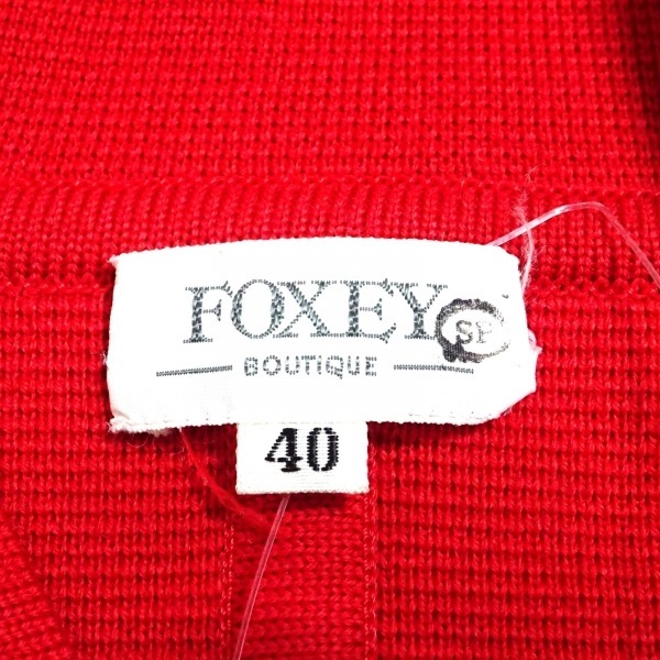 フォクシー FOXEY サイズ40 M - レッド レディース 美品 コート_画像3