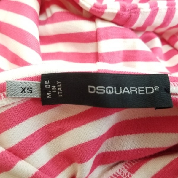 ディースクエアード DSQUARED2 パーカー サイズXS - ピンク×白 レディース 長袖 美品 トップス_画像3