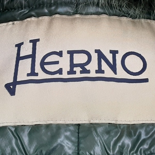 ヘルノ HERNO サイズ42 M - ダークグリーン レディース 長袖/秋/冬 美品 コート_画像3