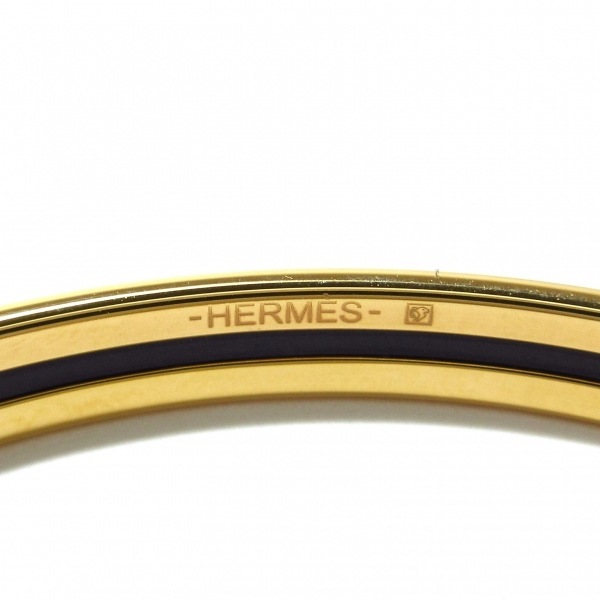 エルメス HERMES ブレスレット ユニ 金属素材 オレンジ×ゴールド 美品 アクセサリー（腕）_画像4