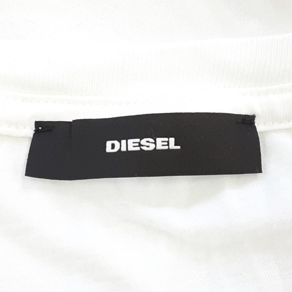ディーゼル DIESEL 半袖Tシャツ サイズXS - 白×カーキ×マルチ レディース クルーネック トップス_画像3
