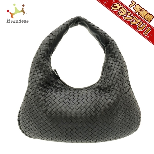 ボッテガヴェネタ BOTTEGA VENETA ハンドバッグ ミディアムヴェネタバッグ レザー ダークブラウン バッグ_画像1