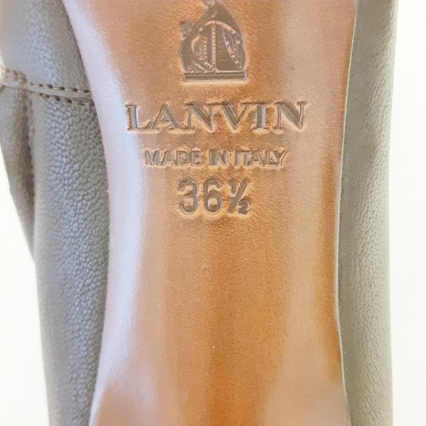 ランバン LANVIN ブーティ 36 1/2 - レザー ダークブラウン レディース アウトソール張替済 靴_画像7