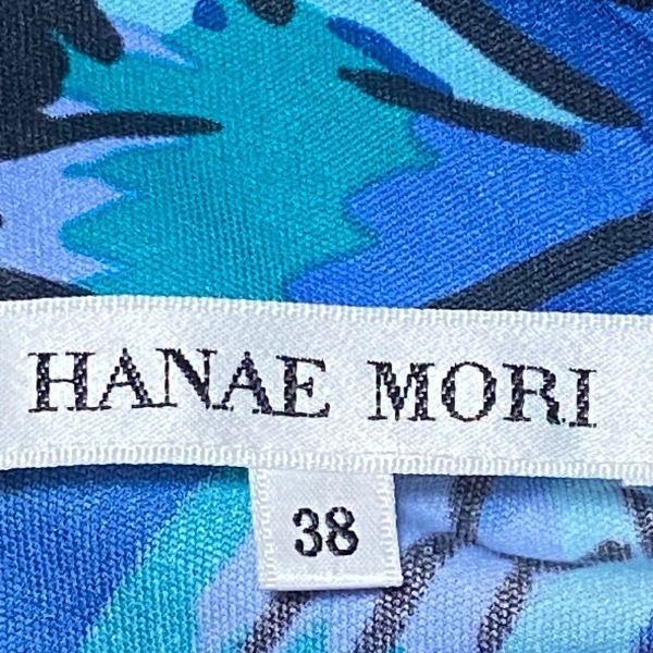 ハナエモリ HANAE MORI 長袖カットソー サイズ38 M - ブルー×黒×マルチ レディース トップス_画像3