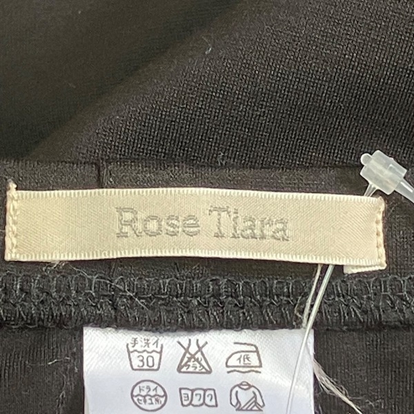 ローズティアラ Rose Tiara パンツ サイズ42 L - 黒 レディース フルレングス/リボン/ウエストゴム ボトムス_画像3