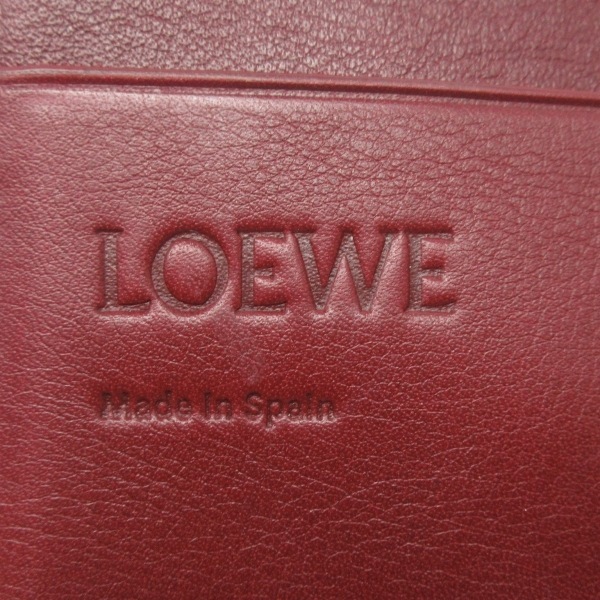 ロエベ LOEWE 3つ折り財布 アナグラム トライフォールド レザー ボルドー 財布_画像5