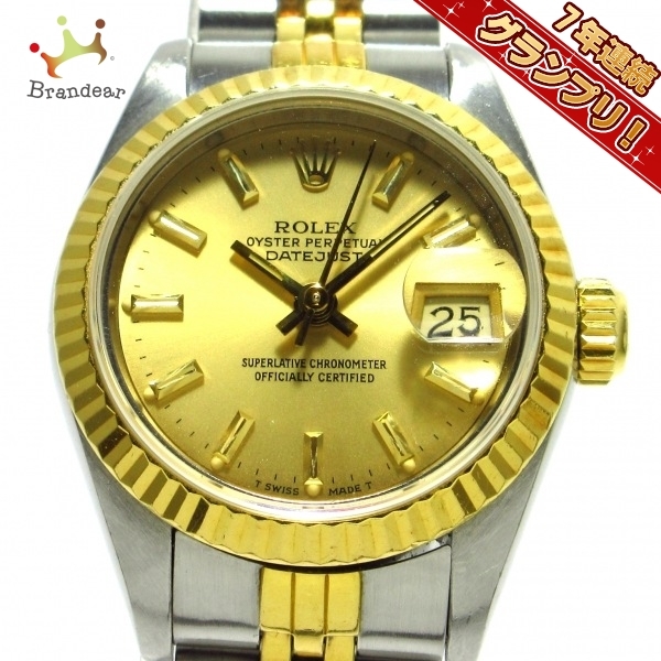 ROLEX(ロレックス) 腕時計 デイトジャスト 69173 レディース SS×K18YG/17コマ ゴールド
