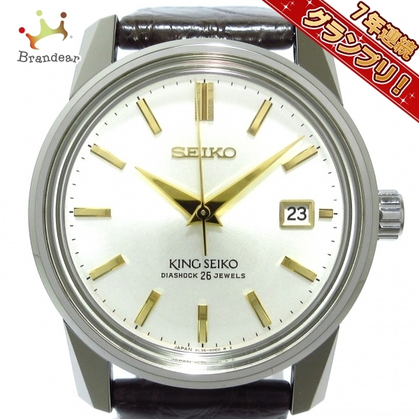 SEIKO(セイコー) 腕時計■新品同様 キングセイコー 6L35‐00F0/SDKA003 メンズ KSK復刻デザイン/限定1700本/革ベルト シャンパンゴールド