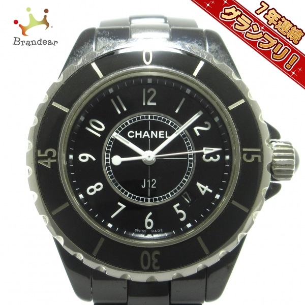 CHANEL(シャネル) 腕時計 J12 H0682 レディース ブラックセラミック/新型/逆回転防止ベゼル/33mm 黒