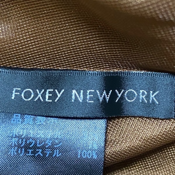 フォクシーニューヨーク FOXEY NEW YORK サイズ38 M ブラウン レディース ノースリーブ 美品 ワンピース_画像3