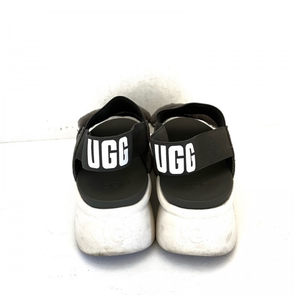 アグ UGG サンダル 23.5 1101919 シルバーレイク スエード×ムートン×化学繊維 ダークグレー×グレー レディース 靴_画像3