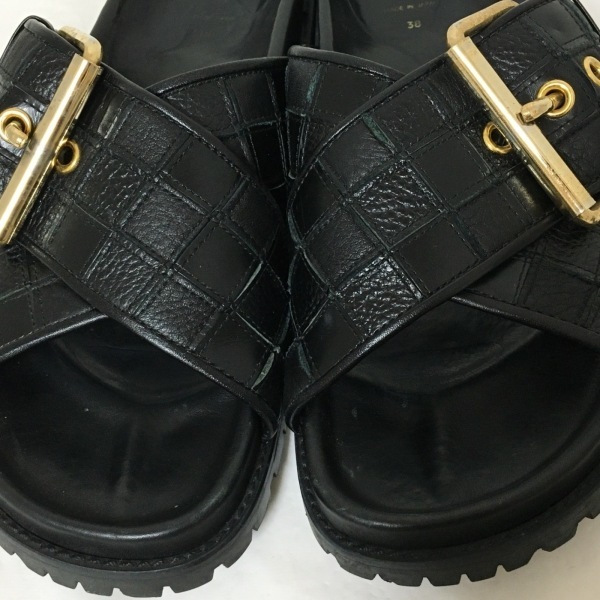 サカイ Sacai サンダル 38 18-03901 - レザー 黒 レディース 靴_画像8
