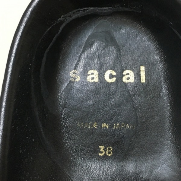 サカイ Sacai サンダル 38 18-03901 - レザー 黒 レディース 靴_画像5