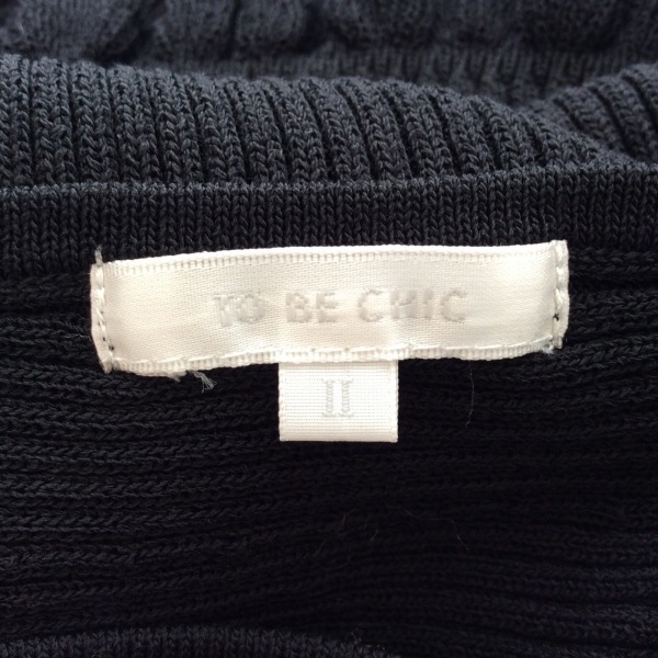 トゥービーシック TO BE CHIC 七分袖セーター サイズ2 M - 黒 レディース トップス_画像3