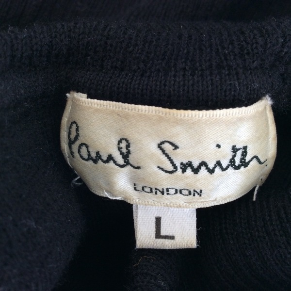 ポールスミス PaulSmith 長袖セーター サイズL - 黒×ダークブラウン レディース タートルネック トップス_画像3