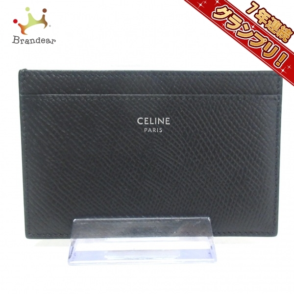 セリーヌ CELINE カードケース - レザー 黒 美品 財布