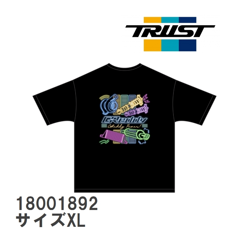 【TRUST/トラスト】 GReddy ネオンTシャツ ブラック サイズXL [18001892]_画像1