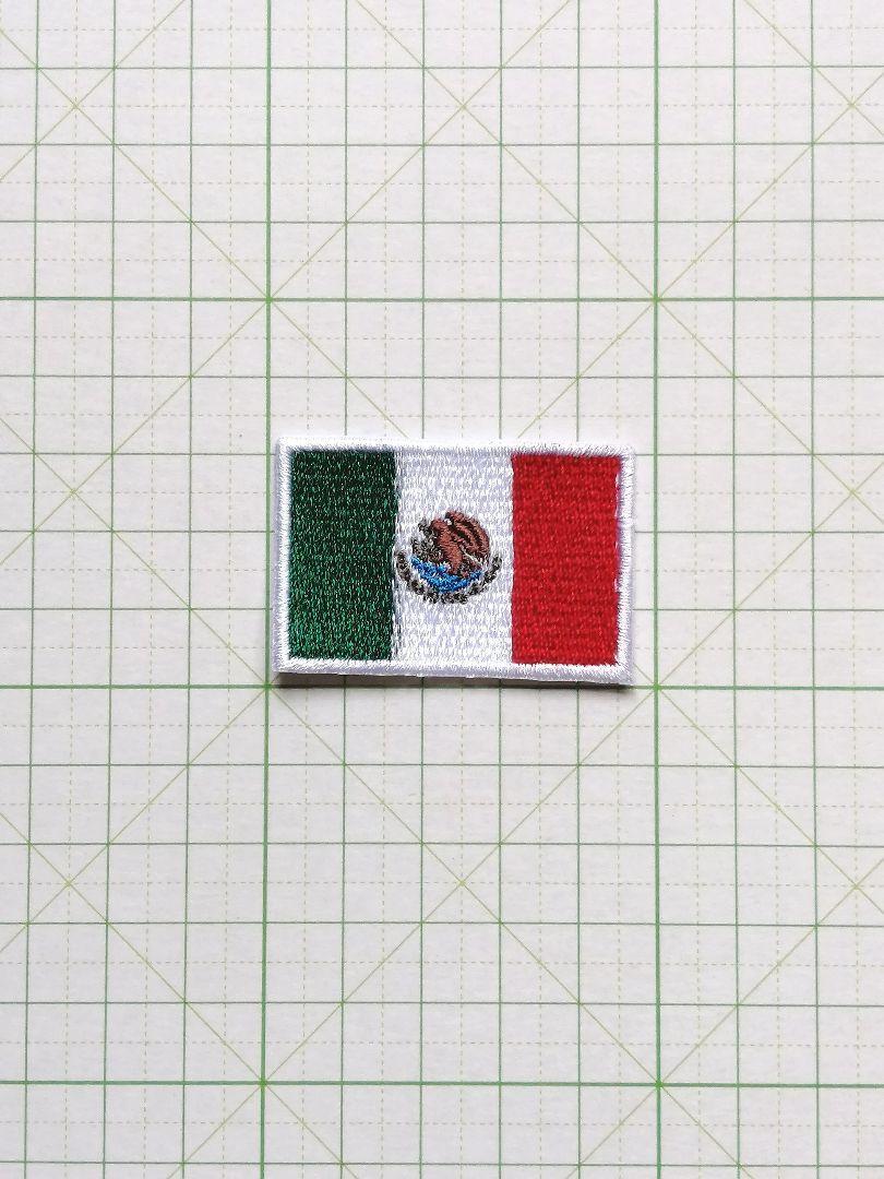 ■ メキシコ 国旗 ワッペン 中米 小型 Mexico　■ アイロン接着OK_画像1