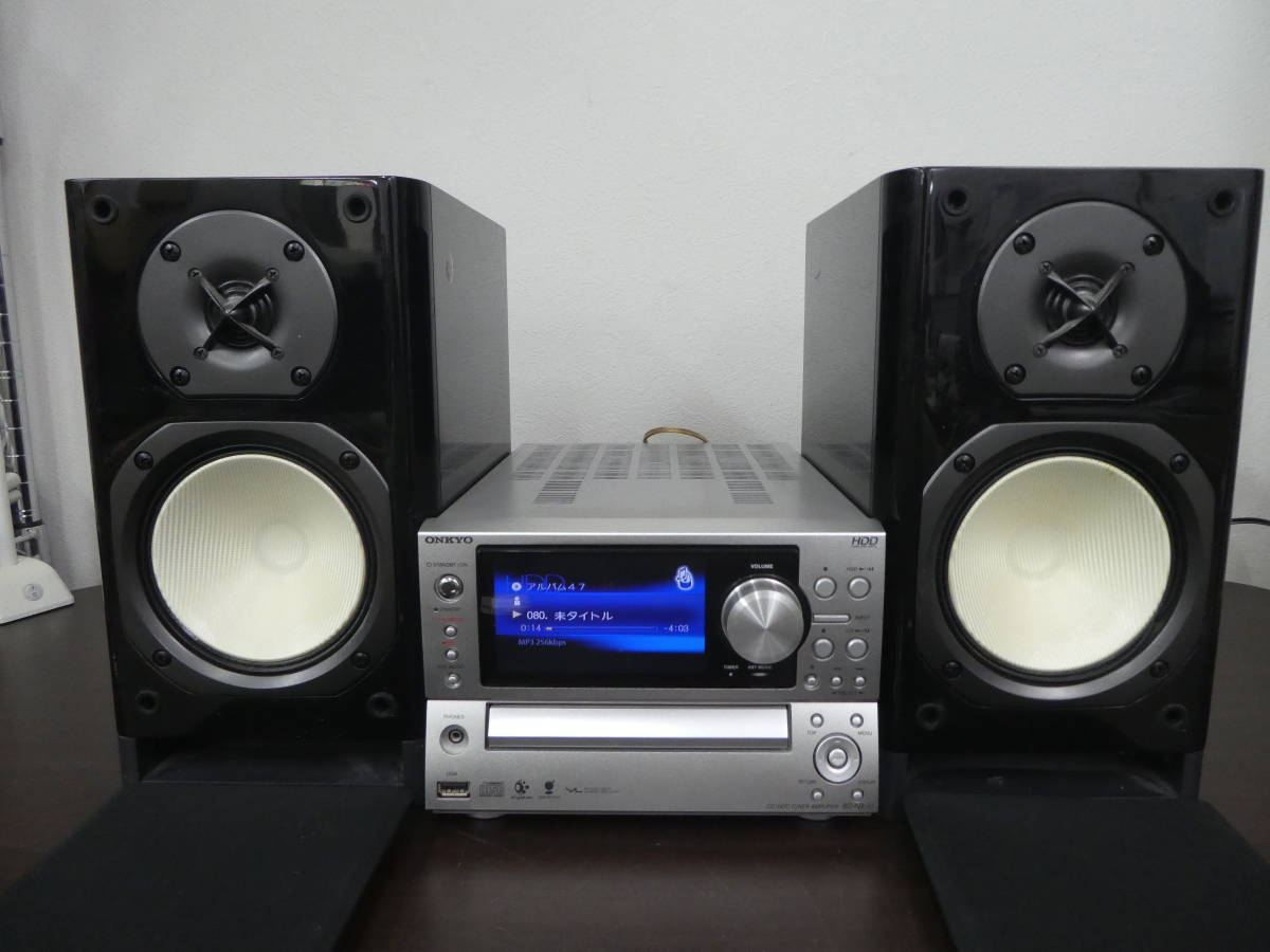 ☆ ONKYO オンキョー チューナーアンプ BR-NX10＆スピーカー D-NX10 HDDコンポ 中古 ジャンク扱い品 1円スタート ☆_画像1