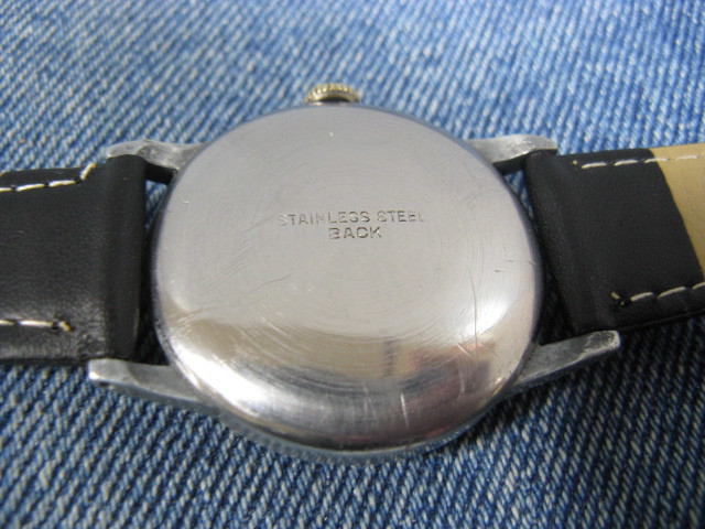 1940年代 ARBOR ツートンケース ミリタリー 33mm スイス製アンティーク手巻腕時計 稼働品 注油済み_画像5