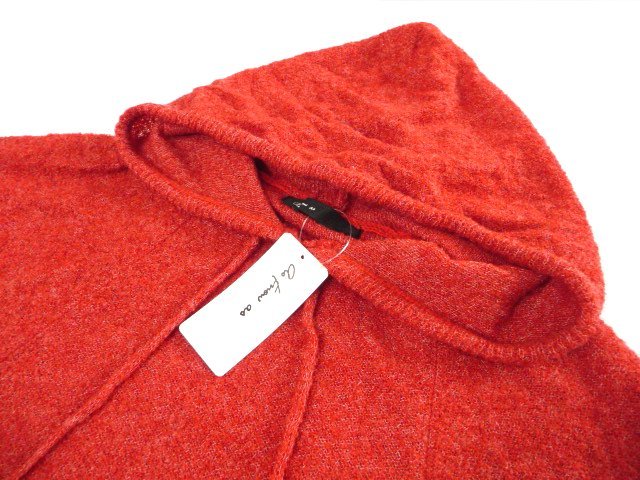  new goods regular price 9345 jpy as know asaznouaz hood butterfly poncho red knitted Parker sweater 