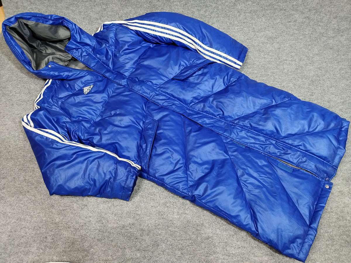  Adidas adidas soccer usually put on bench coat boa coat down coat [ size : L / color : photograph reference ] a little dirt .... soft 