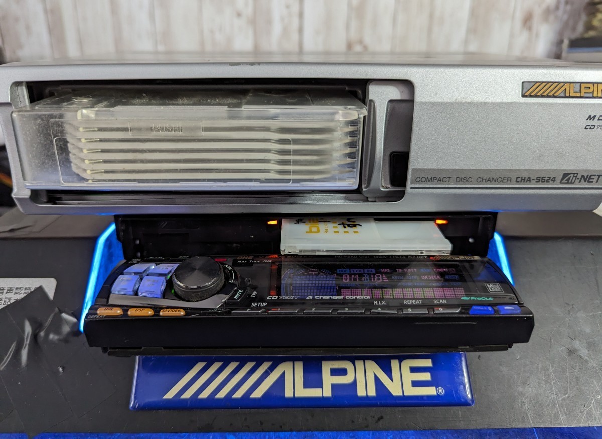 アルパイン ハイエンドモデル MDA-7767J 60W×4 CHA-S624 MD CD アルパイン ハイエンドモデル MDA-7767J 60W×4 CHA-S624 MD CD
