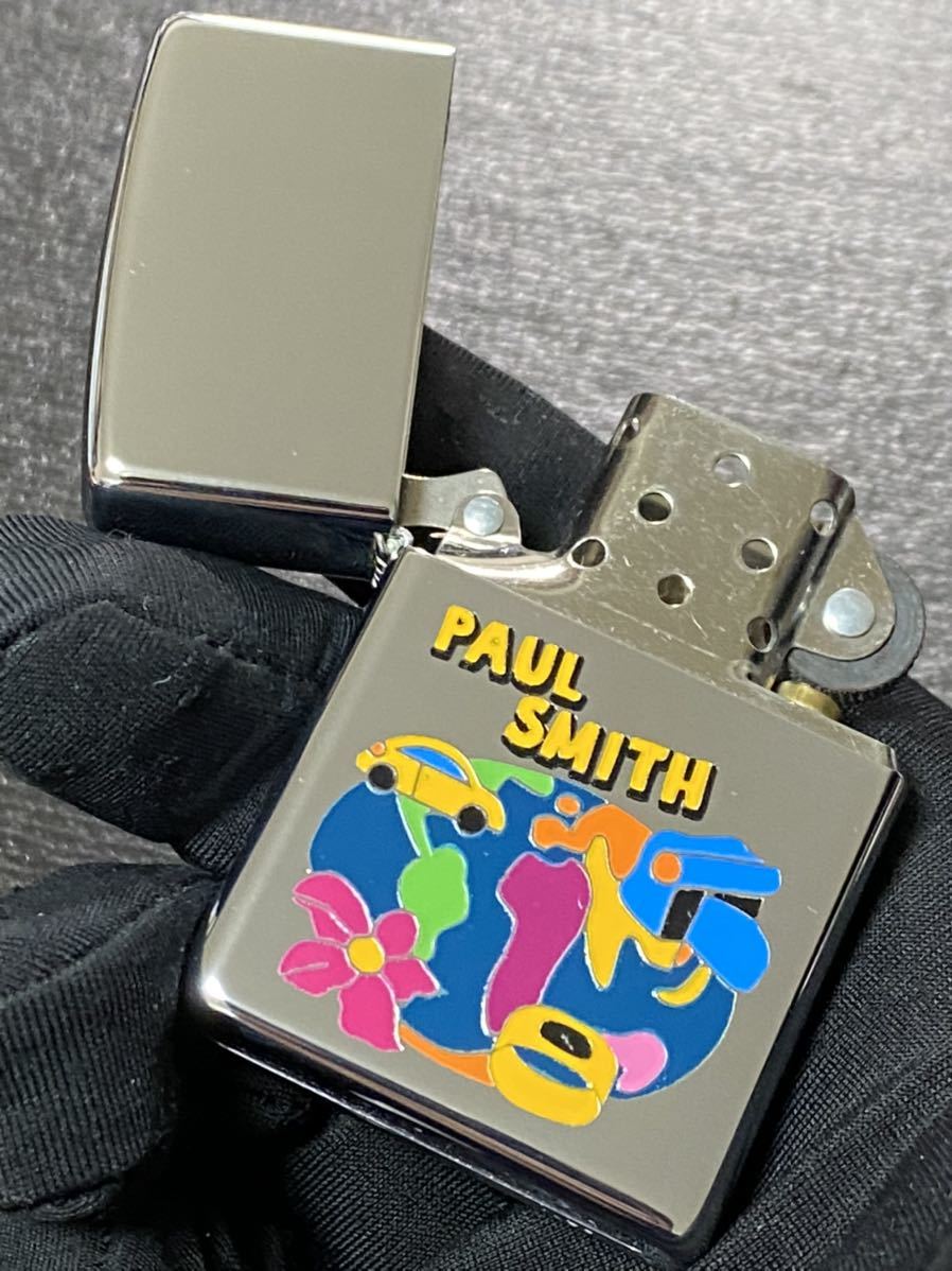 zippo ポールスミス ヴィンテージ 前面加工 希少モデル 1999年製 Paul Smith シルバーインナー 1999年製 ケース 保証書付き_画像8