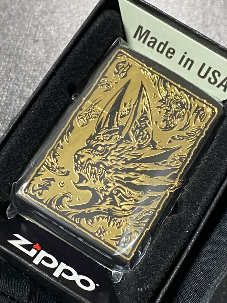 zippo 牙狼 ゴールド刻印 両面デザイン 希少モデル 2022年製 GARO ガロ 黄金騎士 ケース 保証書付き_画像1