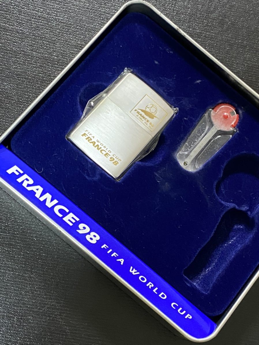 zippo FIFA WORLD CUP FRANCE 98 限定品 ヴィンテージ 1997年製 フランス ワールドカップ シリアルナンバー NO.0539 専用缶ケース