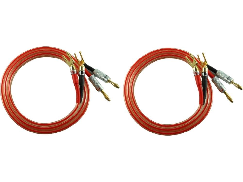 * Nakamichi Nakamichi banana plug ×4 = Nakamichi Nakamichi Y rug terminal ×4 gilding original copper connection cable LR for 1m[ free shipping ]