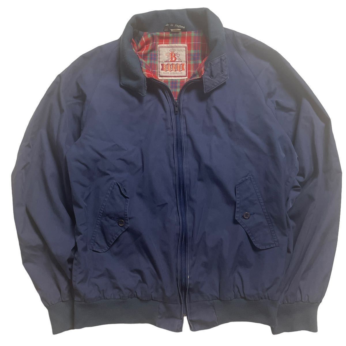 ■BARACUTA■バリントンジャケット■スイングトップ■G9■ネイビー■裏地チェック■ブルゾン■バラクータ■38サイズ■イギリス製_画像1