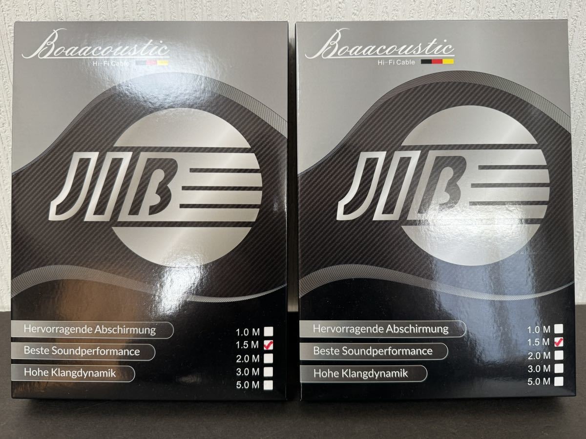 【未使用 / 2セット】JIB Boaacoustic オーディオケーブル 3.5mmステレオミニプラグ to 2RCA オス 長さ1.5m_画像1