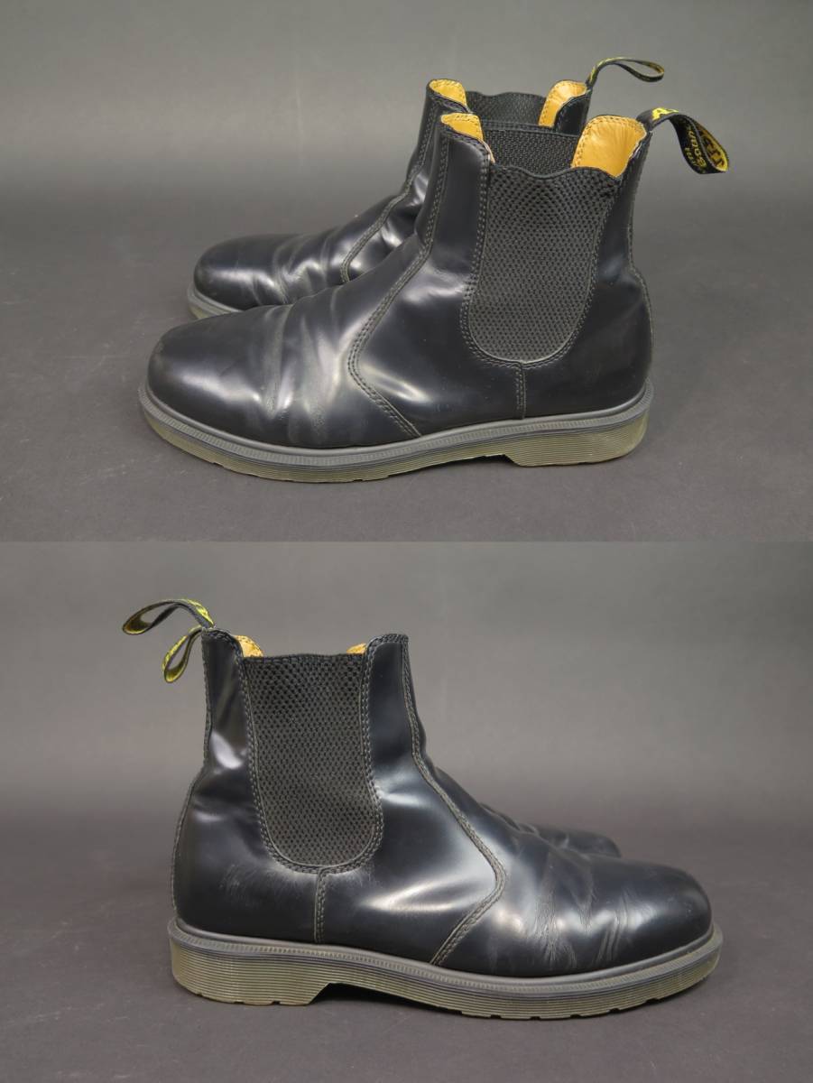 Dr. Martens ドクターマーチン UK9 28.0cm チェルシーブーツ レザー 革靴 シューズ ワーク バイク 古着 Air Wair エアウェア 黒 ブラック_画像2