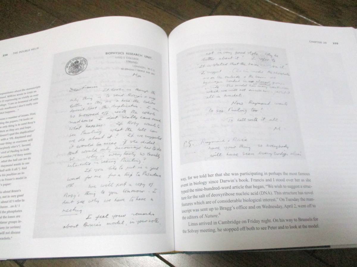 je-mz*watoson Francis * click note .. illustration attaching DNA two -ply ...[ large book@]* foreign book science person ... chemistry science 