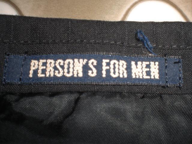 ①PERSONS FOR MENパーソンズ　メンズスーツ　YA7　黒ストライプ_画像5