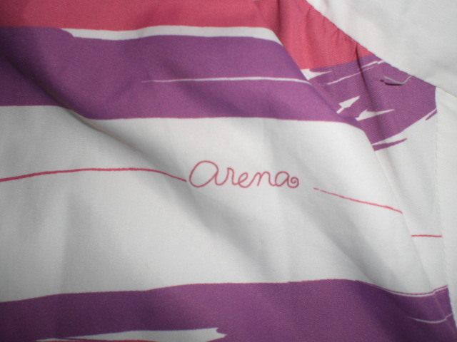 arena Arena нейлон джерси верх и низ выставить белый розовый фиолетовый женский M плавание акционерное общество Descente шорты 