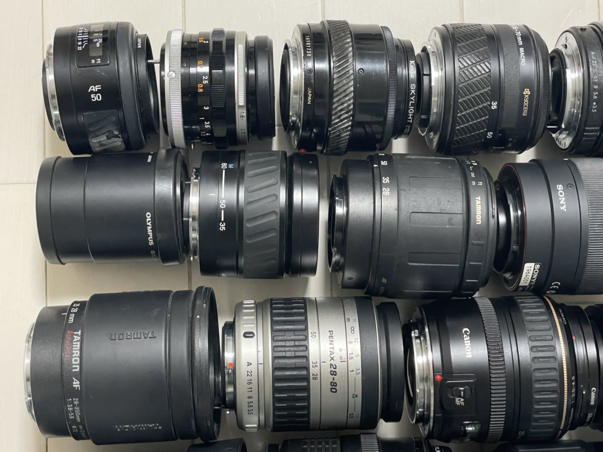 ジャンク扱い　カメラレンズ　20点　PENTAX 　Nikon　CANON　RICOH　SIGMA等　メーカー色々　まとめ　大量　同梱不可_画像7