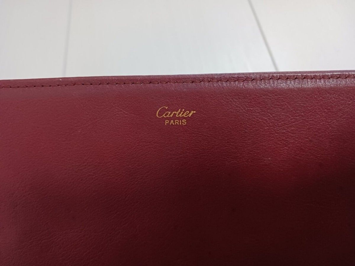 カルティエ Cartier クラッチバッグ ボルドー