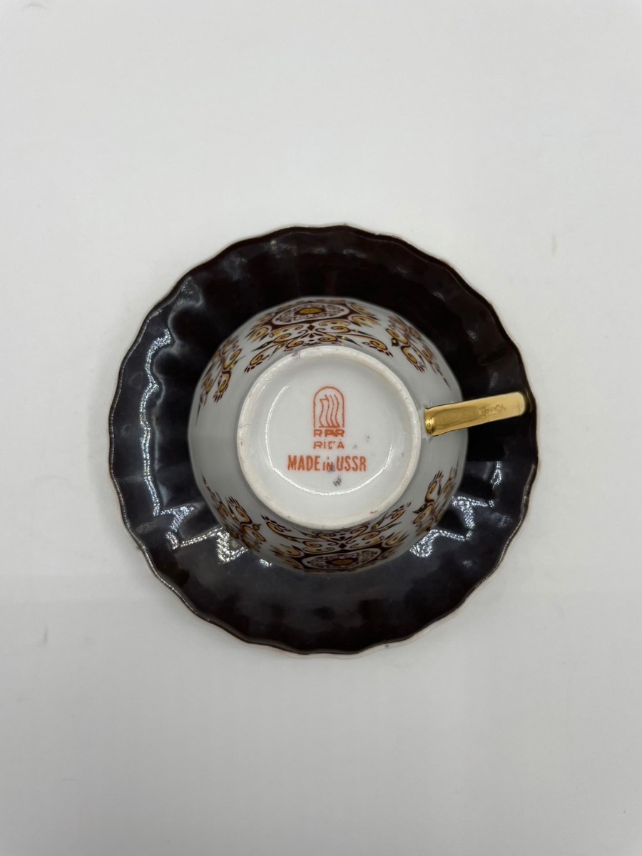 【★豪華】RPR RIGA MADE IN USSR カップ＆ソーサー 洋食器 コーヒーカップ ティーカップ 茶器 食器 _画像5