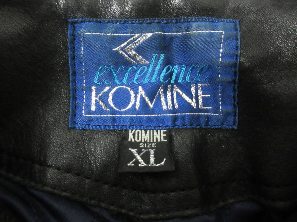 M【12-12】□11 KOMINE ライダース ジャケットXLサイズ パンツLLサイズ ベルト付き / バイクウェア_画像4