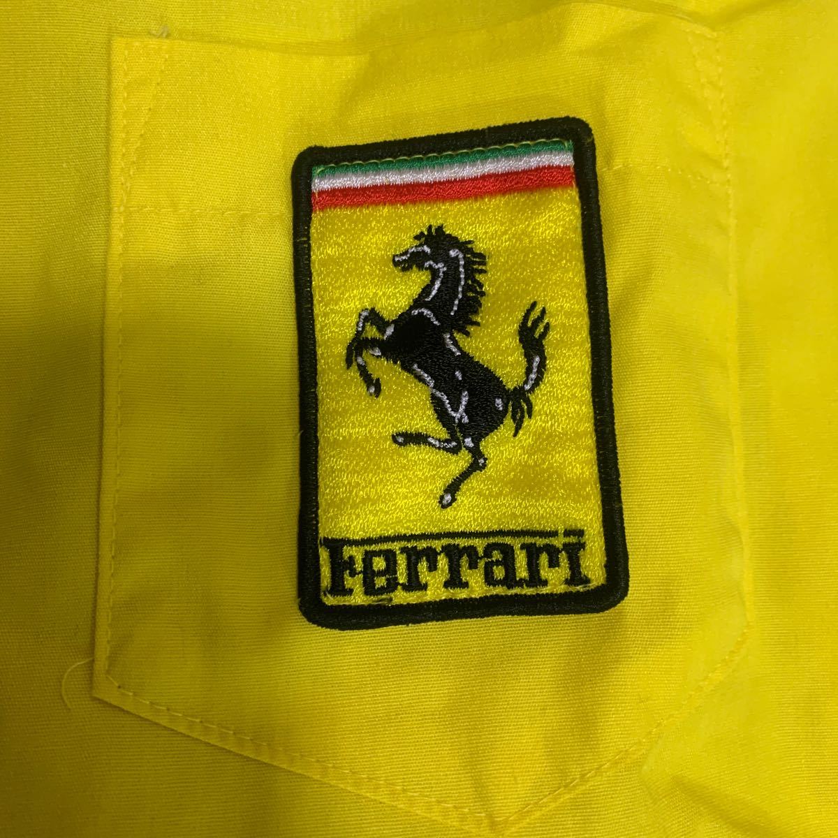当時物 Lサイズ Agip Ferrari スクーデリア フェラーリ イエロー 当時物 Lサイズ Agip Ferrari スクーデリア フェラーリ イエロー