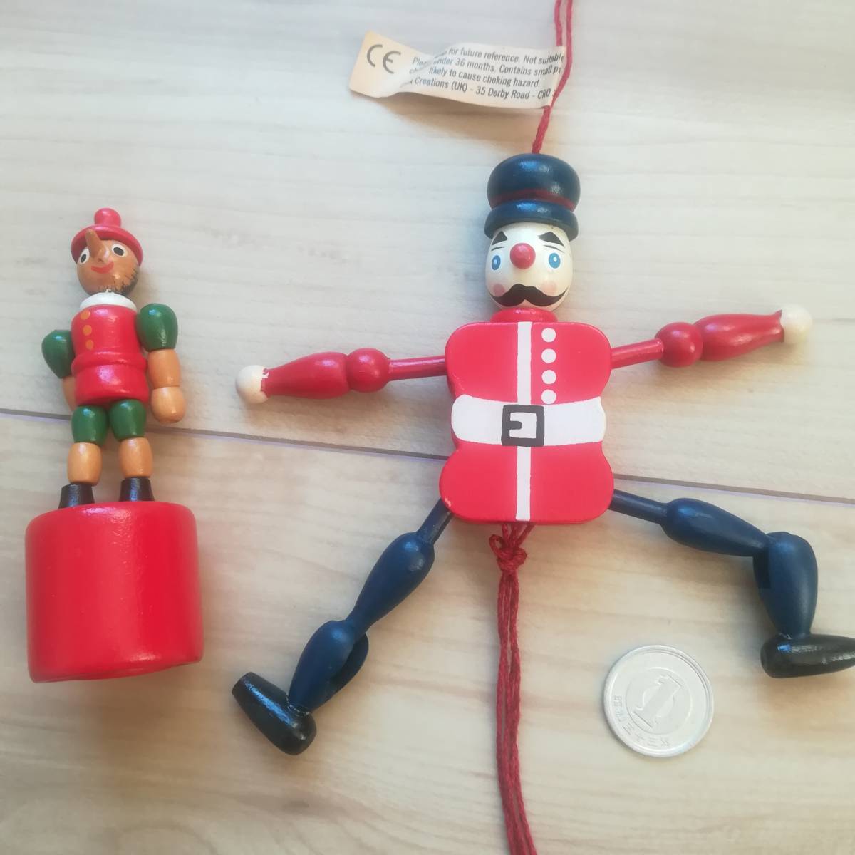 ヨーロッパ 木製おもちゃ ヴィンテージ 手足が動く ピノキオ 兵隊の画像2
