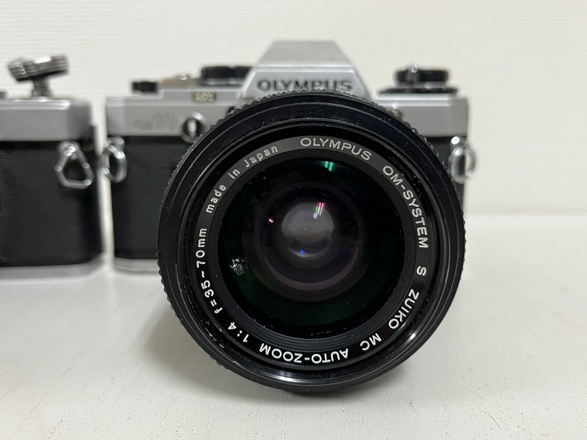 12h OLYMPUS オリンパス OM10 FW フィルムカメラ レンズ OM-SYSTEM E.ZUIKO 1:3.5 f=135mm S ZUIKO 1:4 35-70mm まとめ 2台_画像3