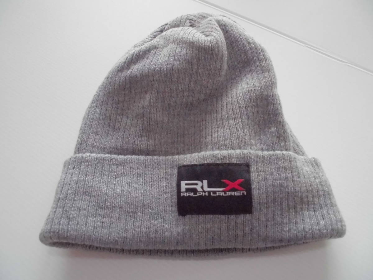 ラルフローレン　RLX　ニット帽　グレイ色系　フリーサイズ_画像6
