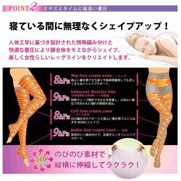 モム シェイプ レッグトレンカ ブラック　着圧　就寝 　むくみ防止 シェイプゾーン_画像3