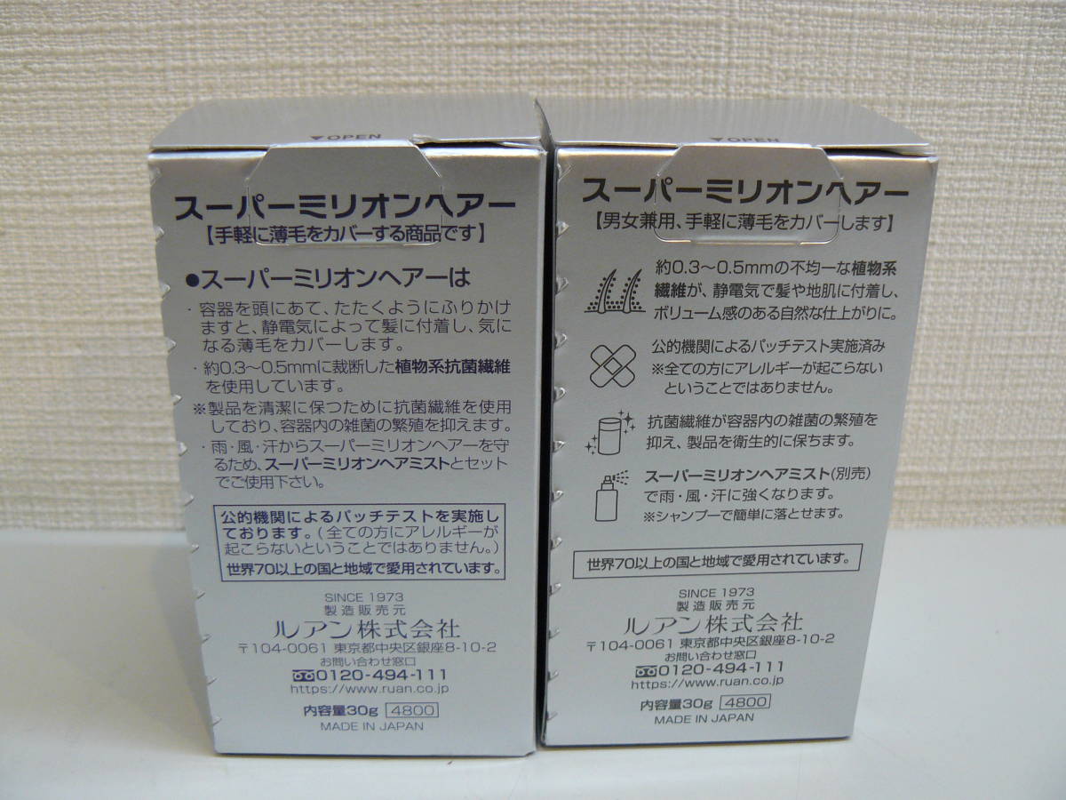 A28981●ルアン スーパーミリオンヘアー 30g No.2 ダークブラウン 2個セット　新品未開封品_画像4