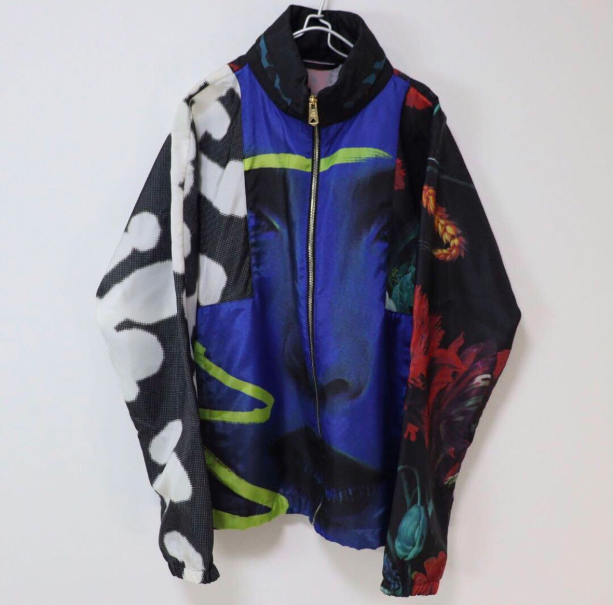 19AW フェイス/レオパード/フラワー/虫/花柄コラージュ ナイロンジャケット　Paul smith ポールスミス